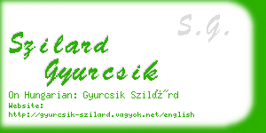 szilard gyurcsik business card